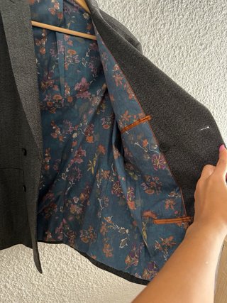 Abrigo de vestir gris talla XS