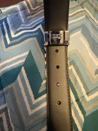 Cintura Ferragamo Pelle Nera Fibbia Argento