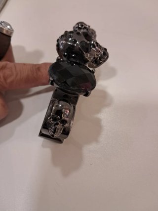 Anillo Caballero Acero Negro Ajustable