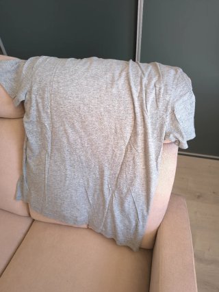 Camiseta GAP Hombre Gris con Bandera USA