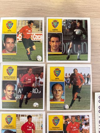 Lote 21 cromos Osasuna Liga 92-93