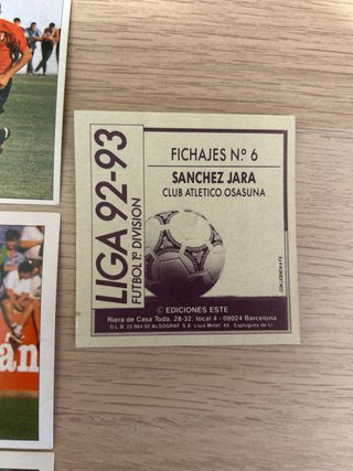 Lote 21 cromos Osasuna Liga 92-93