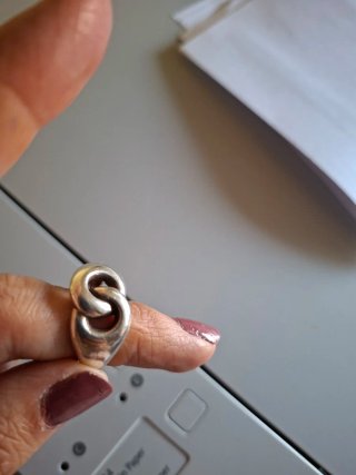 Anillo Plata Diseño Entrelazado
