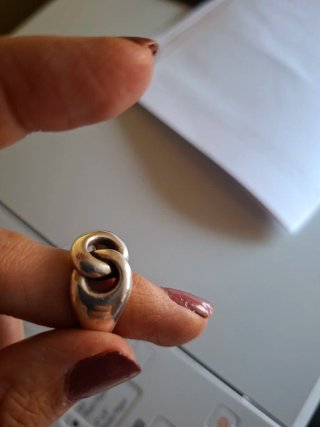 Anillo Plata Diseño Entrelazado