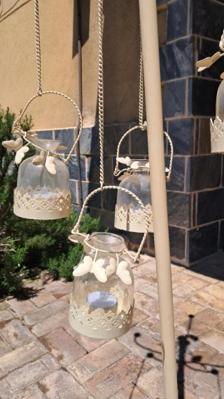 Perchero candelabro vintage hierro Shabby Chic