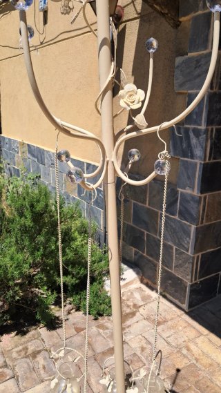 Perchero candelabro vintage hierro Shabby Chic