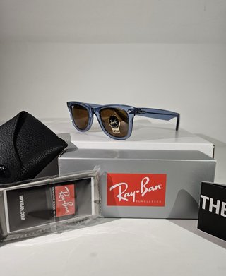 Occhiali Ray-Ban Wayfarer Blu Trasparenti