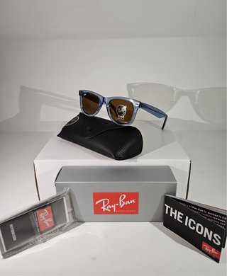 Occhiali Ray-Ban Wayfarer Blu Trasparenti