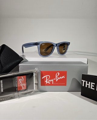 Occhiali Ray-Ban Wayfarer Blu Trasparenti