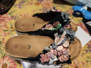 Sandalias verano flores Shabby mujer