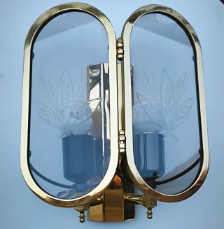 Aplique de pared dorado