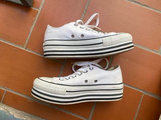 Converse All Star Plataforma Blancas