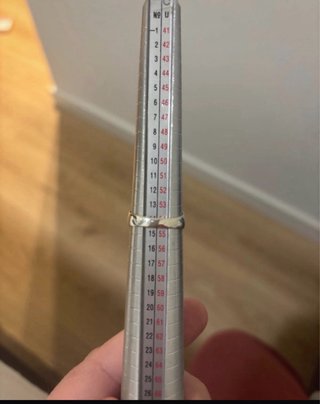 Anillo de plata con inicial M