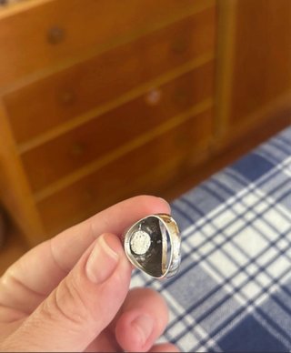 Anillo de plata con inicial M
