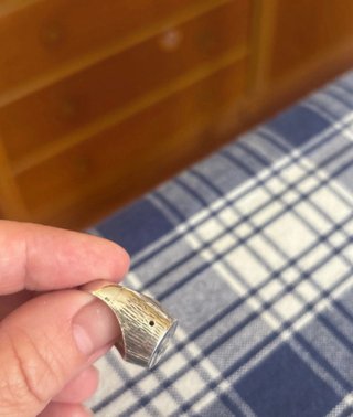 Anillo de plata con inicial M