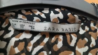 Camisa Zara Estampada Animal Print Talla S