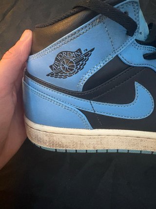 Jordan 1 Mid Blu/Nero Taglia 42