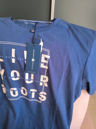 Camiseta azul hombre Live Your Roots
