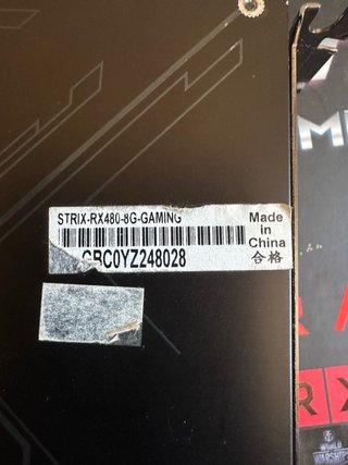 ASUS Radeon RX 480 8GB GDDR5 Tarjeta Gráfica