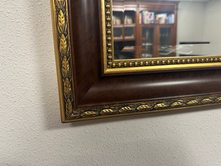 Espejo de pared grande madera y dorado