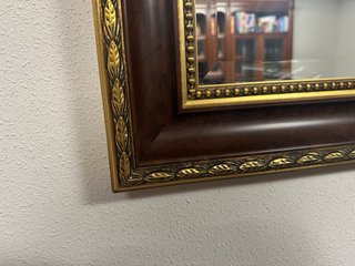Espejo de pared grande madera y dorado