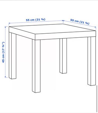Mesa auxiliar Lack Ikea blanca