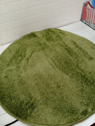 Alfombra redonda verde 80 cm