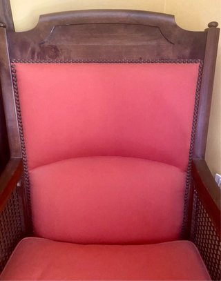 Sillón madera maciza y rejilla