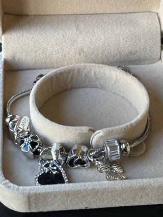 Pulsera Acero Corazón Calavera Trébol