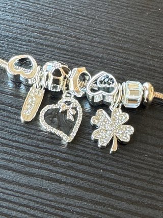 Pulsera Acero Corazón Calavera Trébol