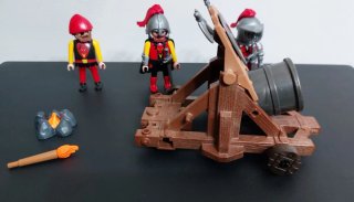Playmobil cañón soldados del dragón