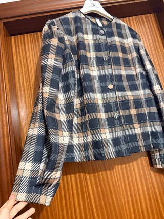 Conjunto falda y blazer cuadros
