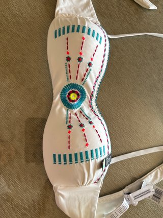Top Bikini Blanco Bordado