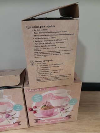 12 Moldes Taza Plato Cupcakes ERNESTO