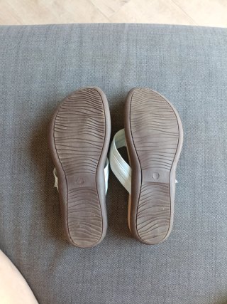 Ciabatte donna beige e blu 37