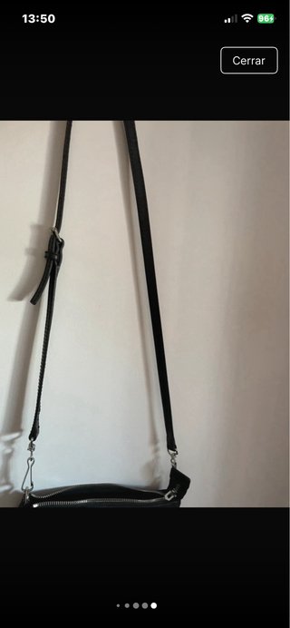 Bolso de rayas negro y rojo