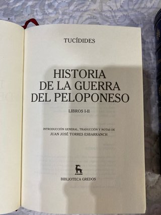 Historia de la Guerra del Peloponeso Tomos I-IV