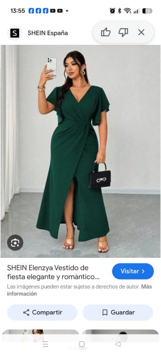 Vestido de fiesta verde