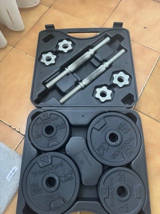 Cinta de correr Domyos + set mancuernas 20kg