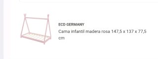 Cama Montessori madera niña