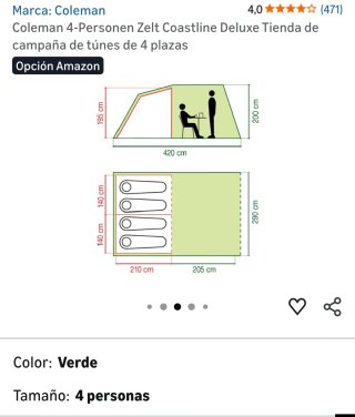 Tienda campaña Coleman 4 plazas Coastline Luxe