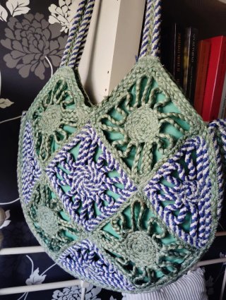 Bolso Abaccino Gran Capacidad Azul/Verde