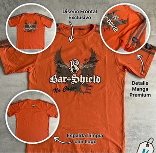 Camiseta Harley-Davidson Naranja-Diseño exclusivo