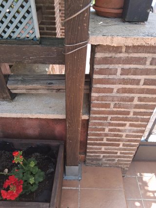 Pérgola de madera 3x3