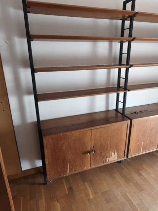 Estantería modular madera y metal