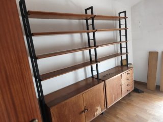 Estantería modular madera y metal