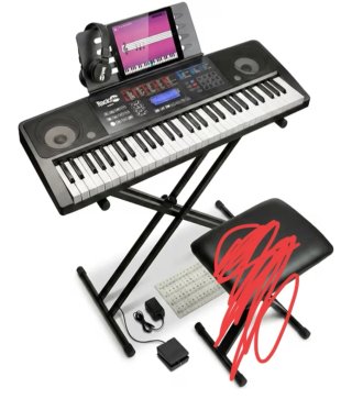 Teclado RockJam RJ761 con soporte