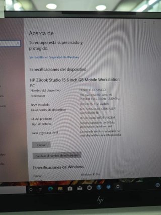 HP ZBook Studio G8 i7 16 Ram 512GB