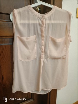 Blusa sin mangas rosa para mujer de Mango