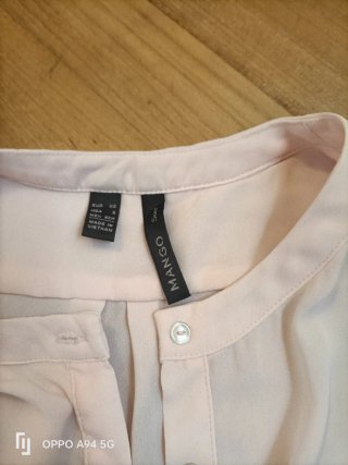 Blusa sin mangas rosa para mujer de Mango